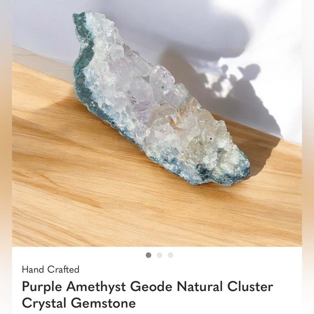 Purple Amethyst Geode Natural Cluster Crystal Gemstone